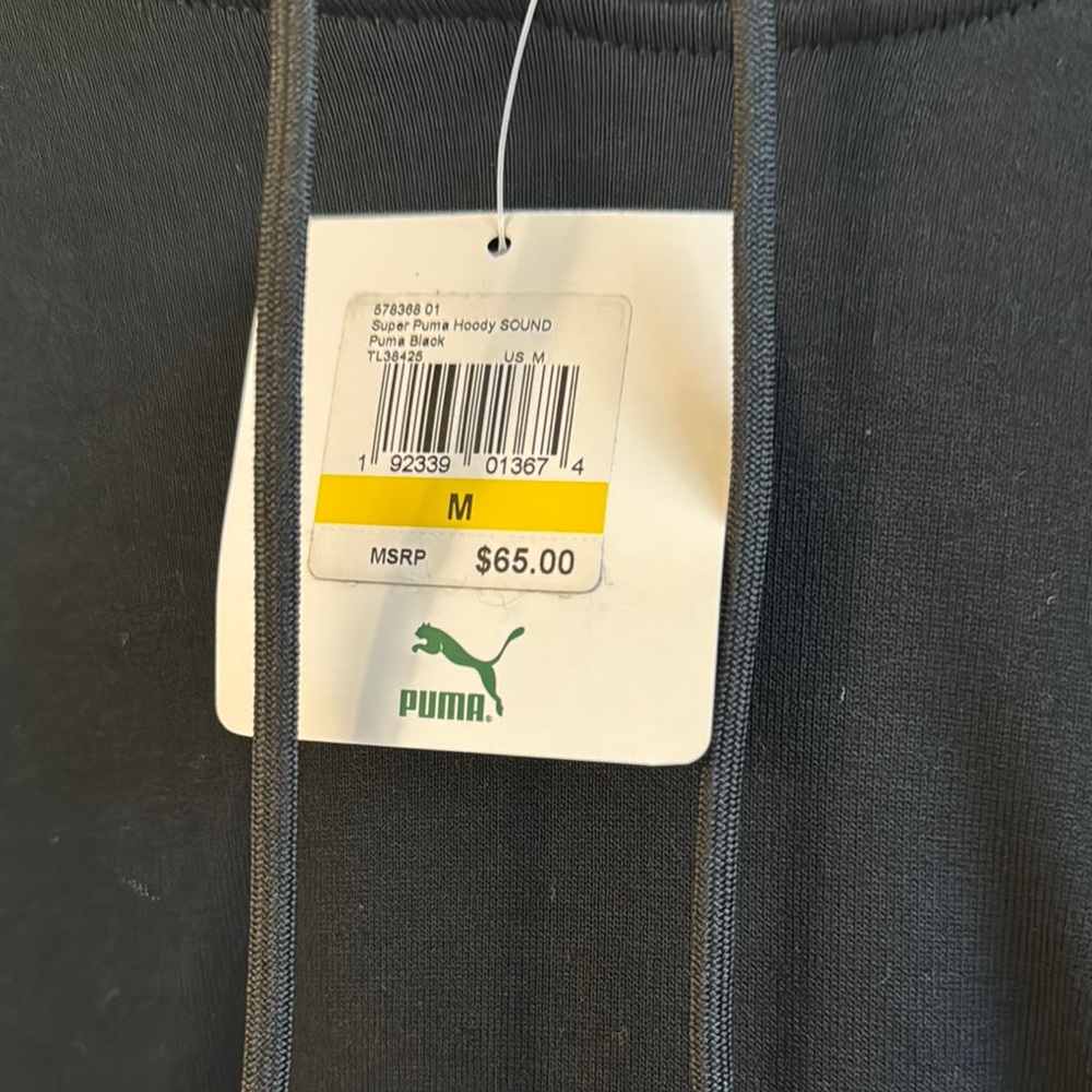 Puma Black Hoodie with Pink Graphic - Picture 4 of 5